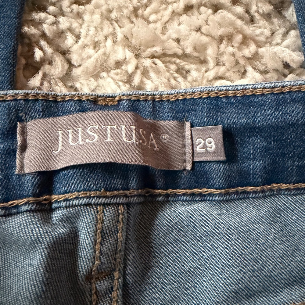 Classic Cruel dark wash patterned y2k Blue Boot Cut Women's Jeans your style wit - Picture 10 of 12